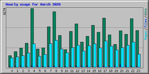 Hourly usage for March 2026